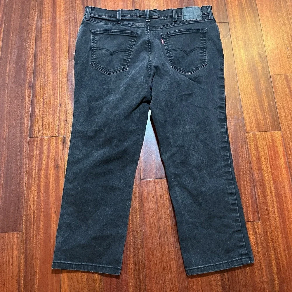 Levis Jeans Mens 40x25 541 Black Athletic Taper Denim Stretch Grunge 18181-0771